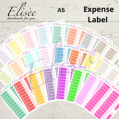 Expense / Ausgaben Sticker für A5 Planer