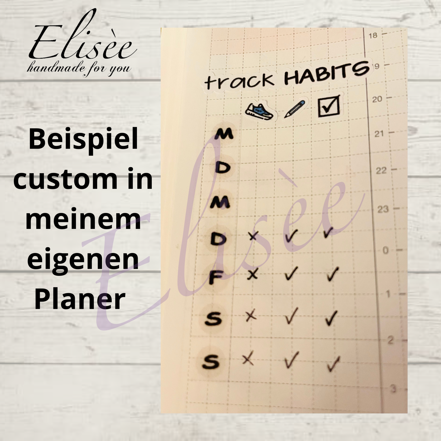 F_04 - Habit Tracker Sticker – Vertical | A5 | German &amp; English