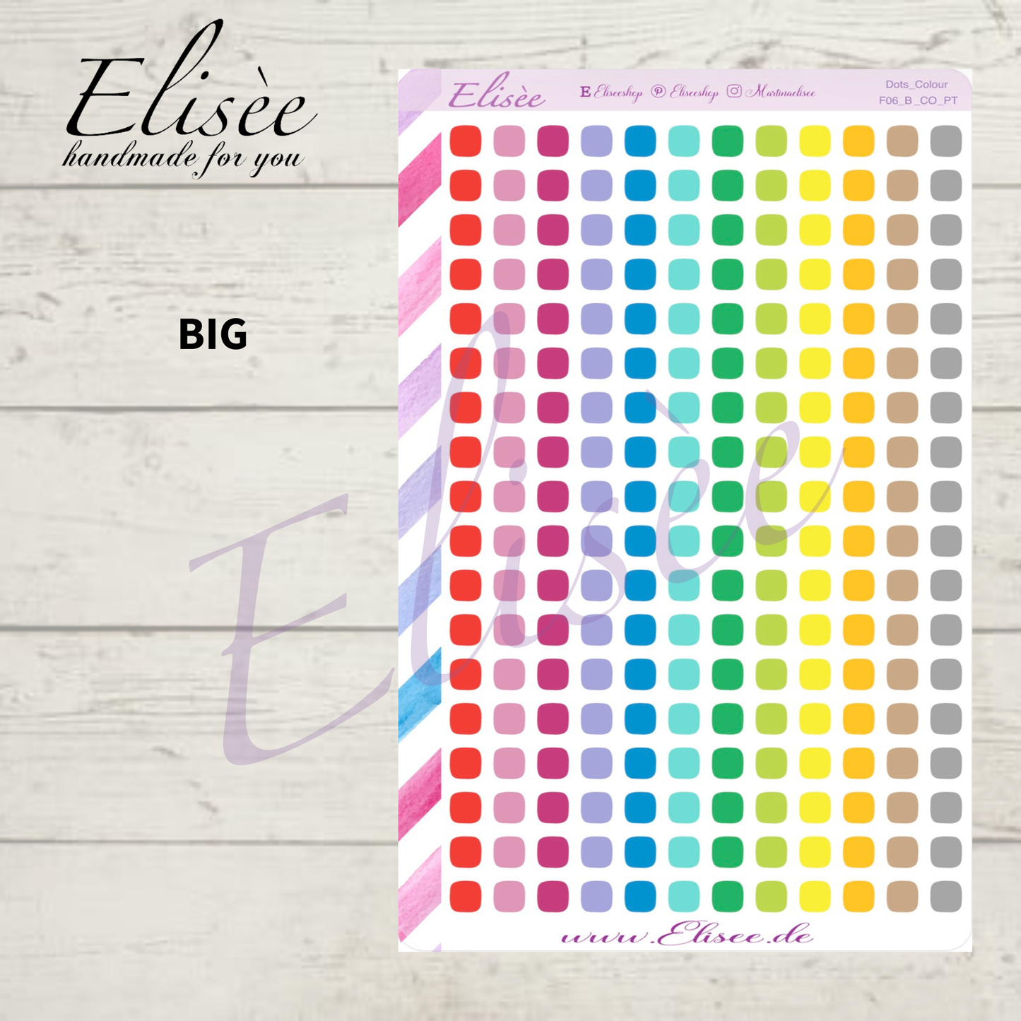 F_06_CO Dots Color Planner Stickers | Bullet Journal &amp; Calendar | Elisée