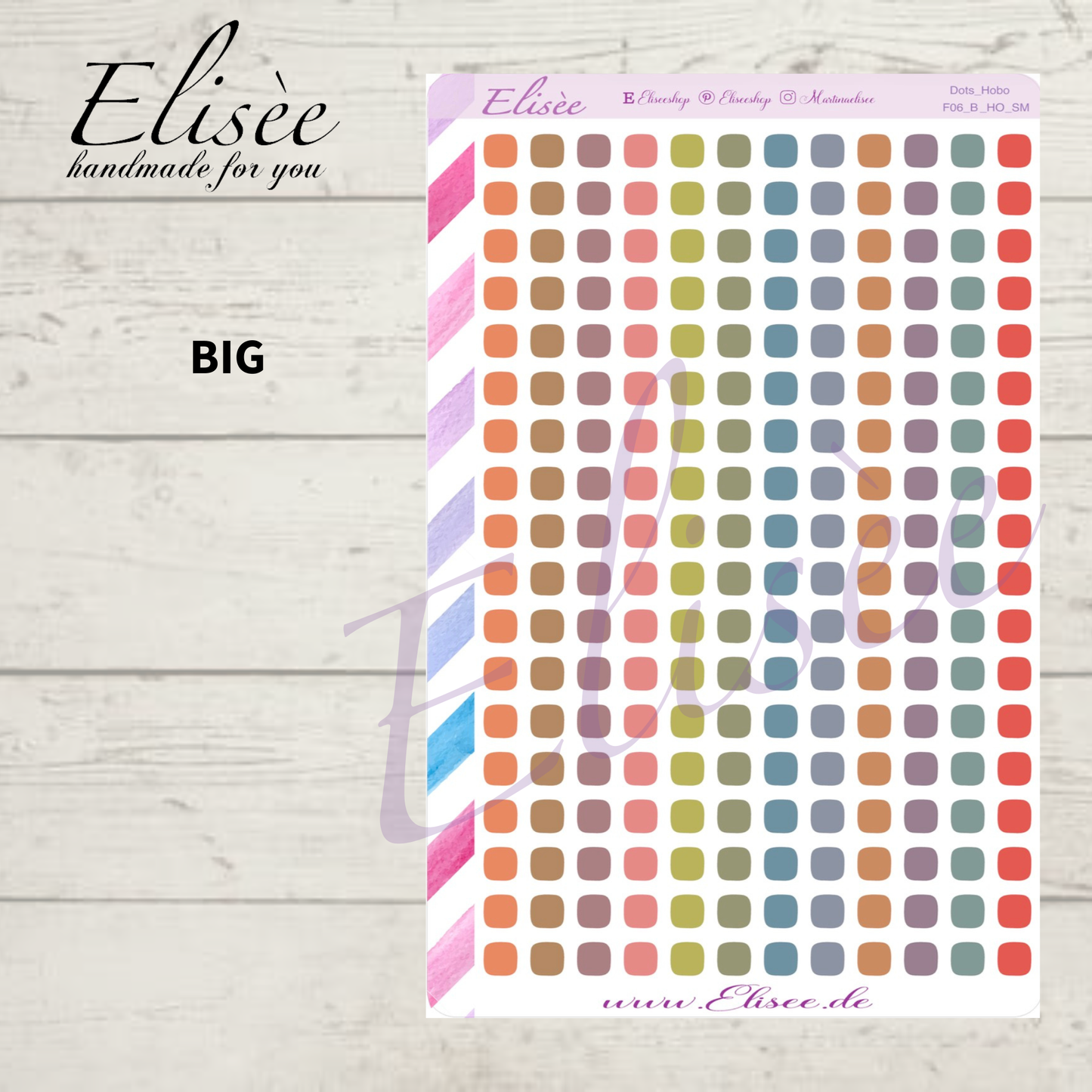 F_06_HO Dots Hobo Planner Stickers | Bullet Journal &amp; Calendar | Elisée