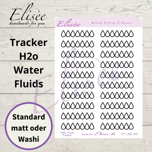 F_11 Water Tracker Sticker | H2O Tracker | Planner Sticker | Bujo Sticker | Habit Tracker | Fitness Planner