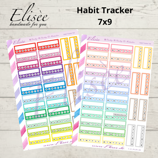 F_12 Habit Tracker Planner Sticker 7x9
