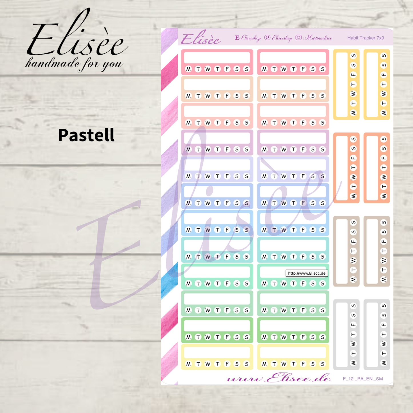F_12 Habit Tracker Planner Sticker 7x9