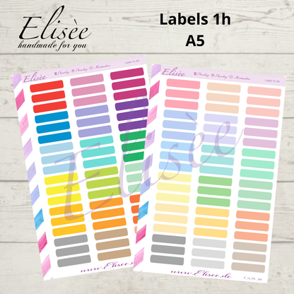 F_13 1h Labels Sticker A5 | Terminplaner Sticker | Planner Label