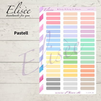 F_13 1h Labels Sticker A5 | Terminplaner Sticker | Planner Label