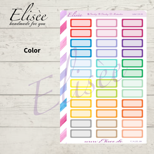 F_14 Planner Sticker Labels 1,5h A5 | Terminplaner Aufkleber