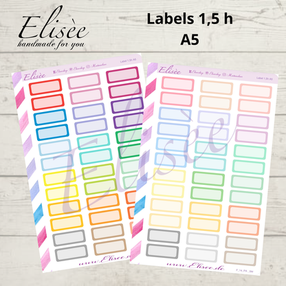 F_14 Planner Sticker Labels 1,5h A5 | Terminplaner Aufkleber