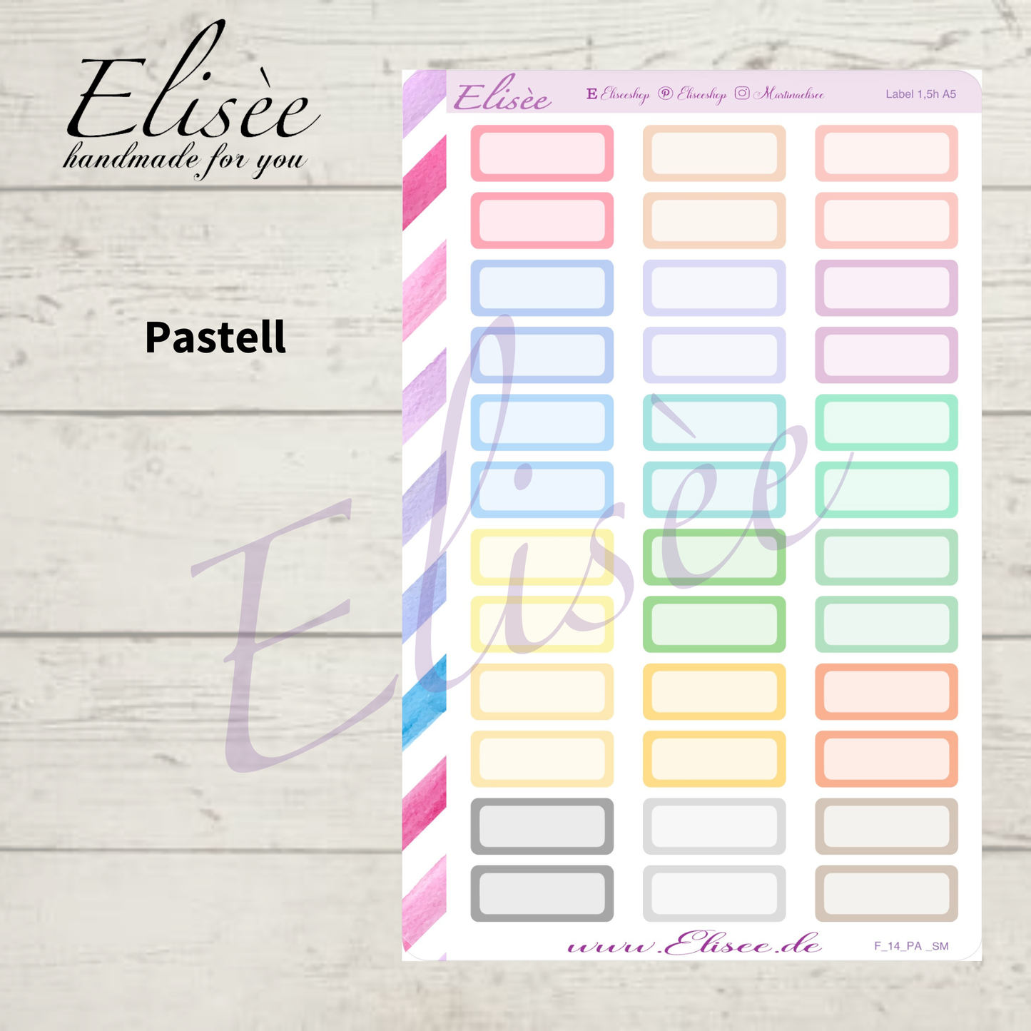 F_14 Planner Sticker Labels 1,5h A5 | Terminplaner Aufkleber