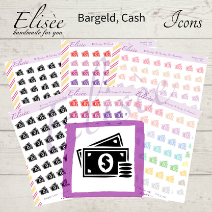 I114 Icons "Bargeld, Cash" Sticker