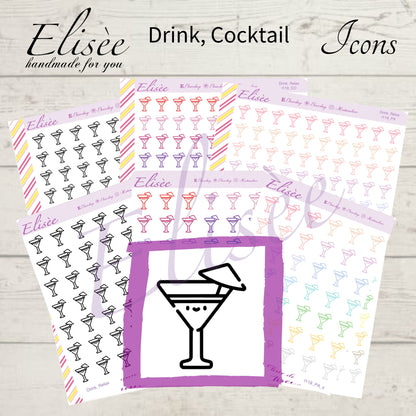 I119 Icons "Drink, Wine, Cocktail" stickers