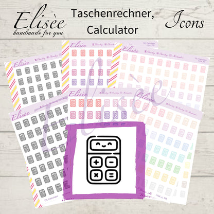 I124 Icons "Calculator" Sticker