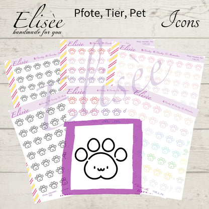 I126 Icons "Pfote, Haustier, Pet" Sticker