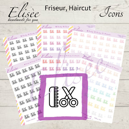 I128 Icons "Friseur, Haircut" Sticker