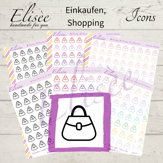 I129 Icons "Einkaufen, Shopping" Sticker