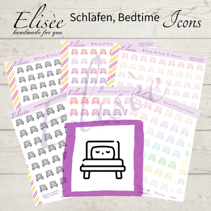 I133 Icons "SCHLAFEN, BEDTIME" Sticker