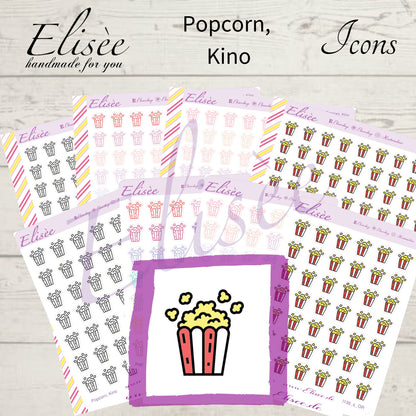 I136 Icons "POPCORN, KINO" Sticker