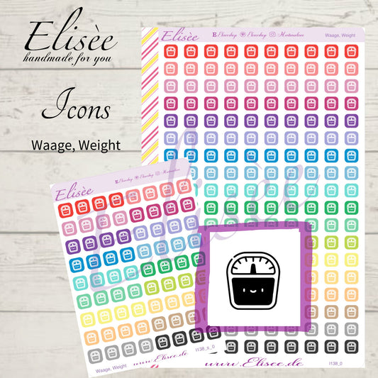 I138_0 Icons "WAAGE, WEIGHT" Sticker