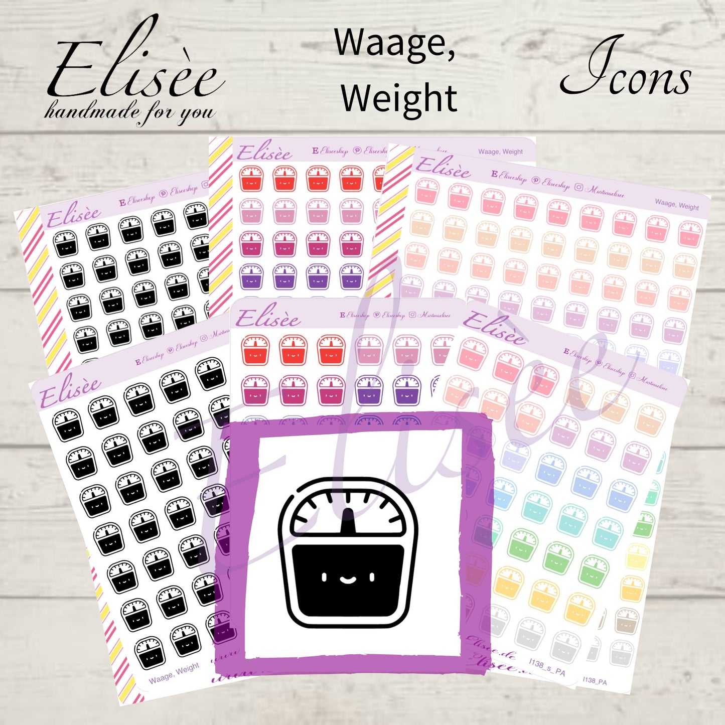 I138 Icons "WAAGE, WEIGHT" Sticker