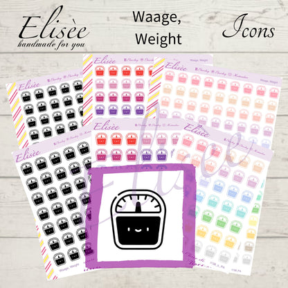 I138 Icons "WAAGE, WEIGHT" Sticker