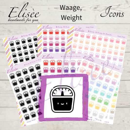 I138 Icons "WAAGE, WEIGHT" Sticker