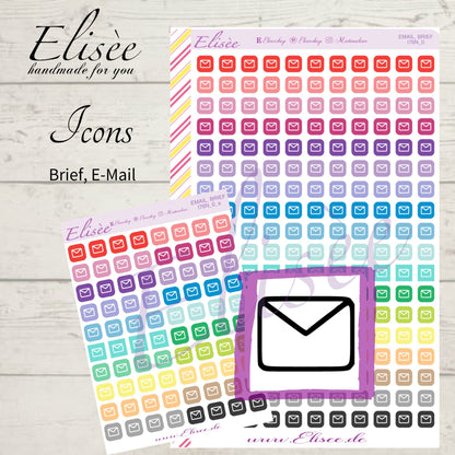 I076N Icons "BRIEF, EMAIL" Sticker