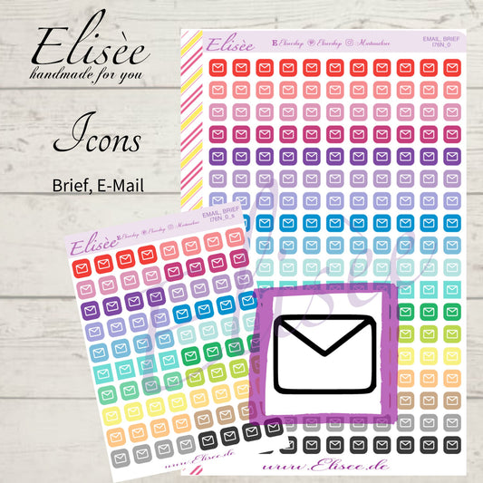 I076N Icons "BRIEF, EMAIL" Sticker
