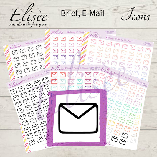 I076N Icons "BRIEF, EMAIL" Sticker