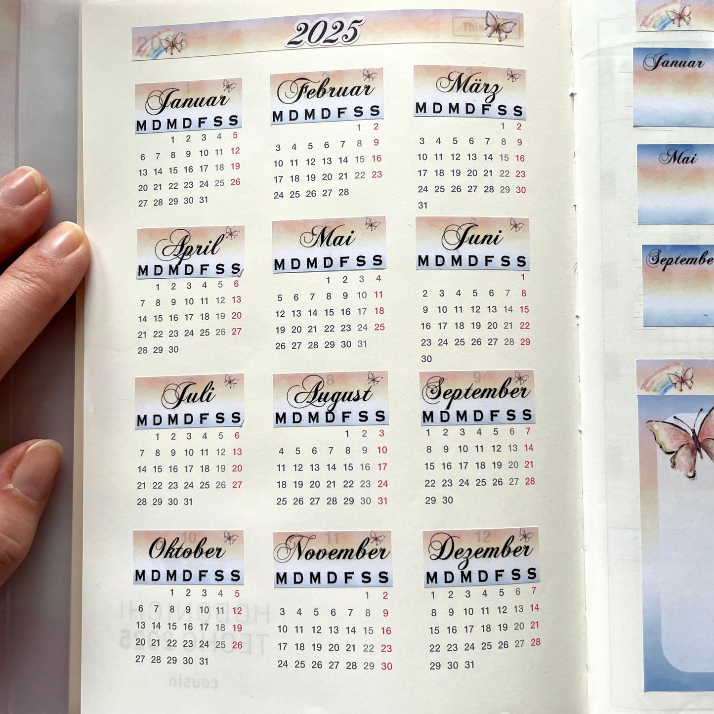 2025 Annual Overview Hobonichi Cousin A5