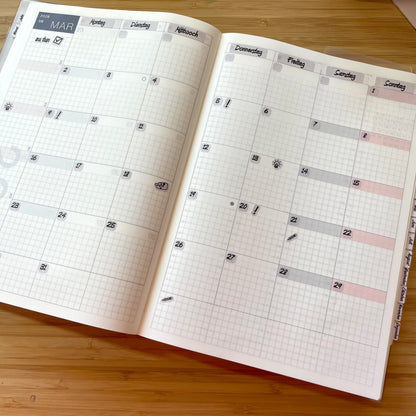 2025_Date Cover Bullet Journal A5 / Hobonichi Cousin A5