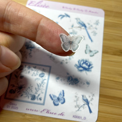 K0001_"Chinoise Flowers" Januar  Deko und Washi / Bullet Journal / Cousin / Weeks