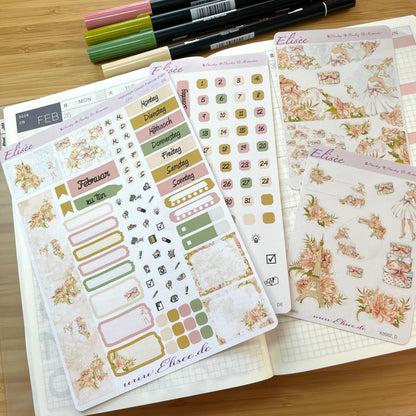 K0002_"PARIS" February 2025 Monthly Kit Hobonichi Cousin / A5 / Bullet Journal