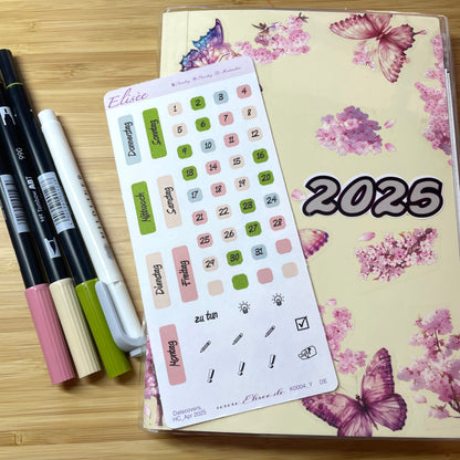 K0004_"CHERRY BLOSSOM" February 2025 Datecovers / Bullet Journal / Cousin / Weeks