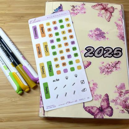 K0003_"VEGETABLES" March 2025 Datecovers / Bullet Journal / Cousin / Weeks