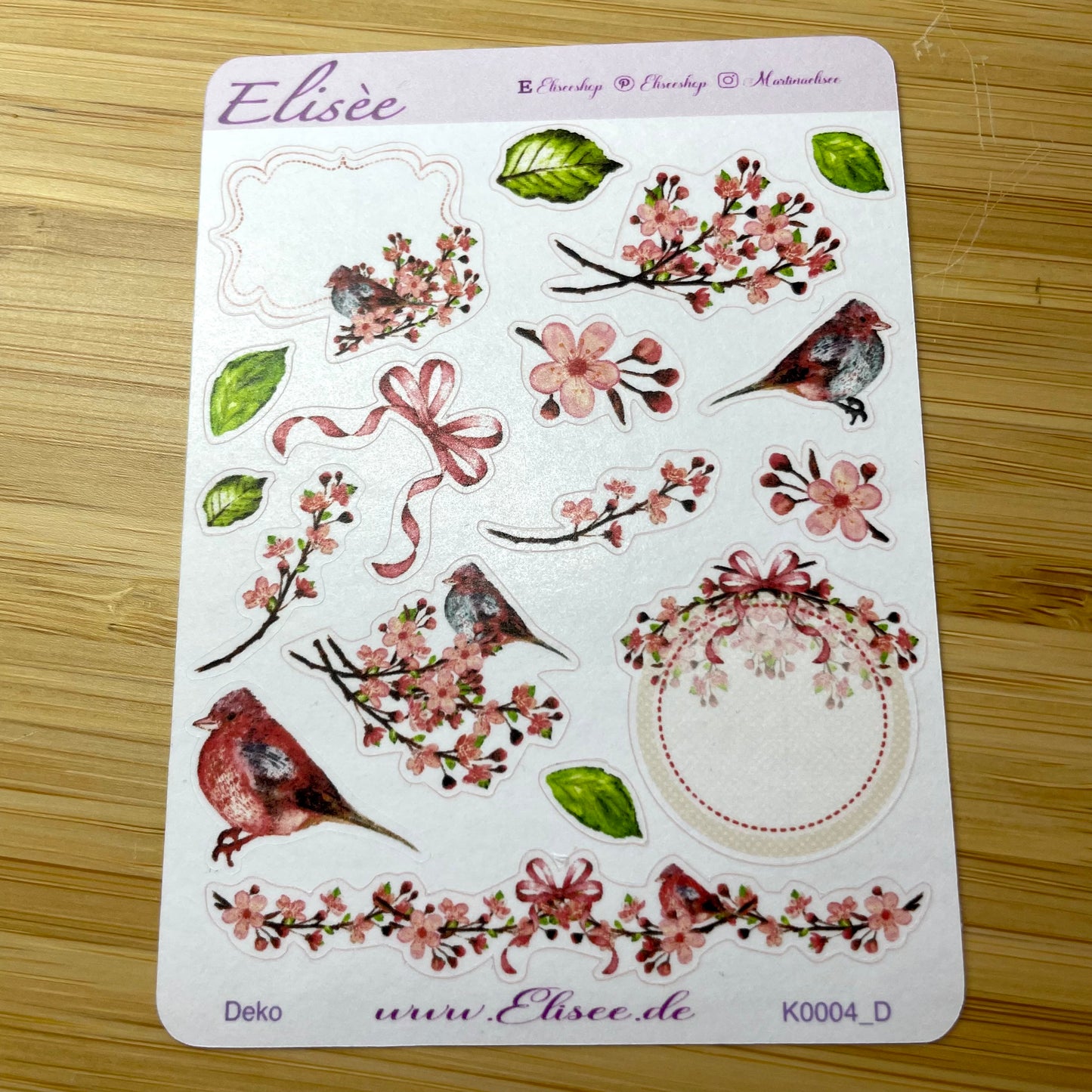K0004_"CHERRY BLOSSOM" April 2025 Deko und Washi / Bullet Journal / Cousin / Weeks