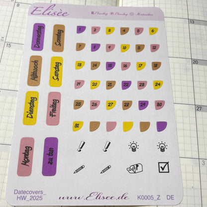K0005_"SWEET DREAMS" Mai 2025 Datecovers / Bullet Journal / Cousin / Weeks