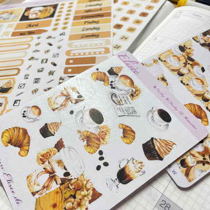 K0006_"BUT FIRST COFFEE" June 2025 Monthly Kit Hobonichi Cousin / A5 / Bullet Journal