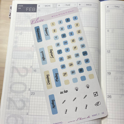 K0007_"NAUTICAL" Juli 2025 Datecovers / Bullet Journal / Cousin / Weeks