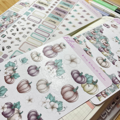 K0009_"HERBST KÜRBIS" September 2025 Monatskit Hobonichi Weeks / Personal Planer / Bullet Journal