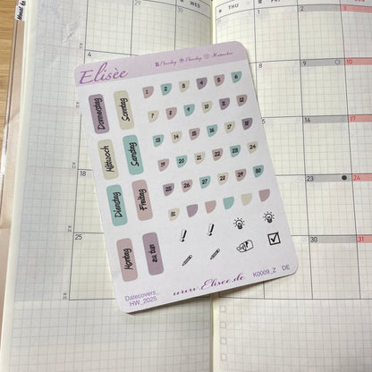 K0009_"HERBST KÜRBIS" September 2025 Datecovers / Bullet Journal / Cousin / Weeks