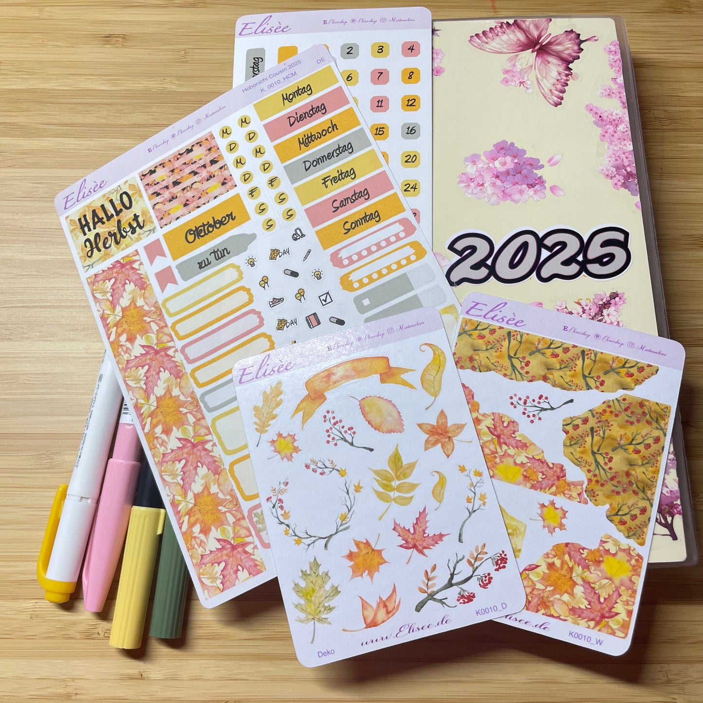 K0010_"FALL" Oktober 2025 Deko und Washi / Bullet Journal / Cousin / Weeks