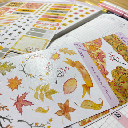 K0010_"FALL" Oktober 2025 Monatskit Hobonichi Cousin / A5 / Bullet Journal