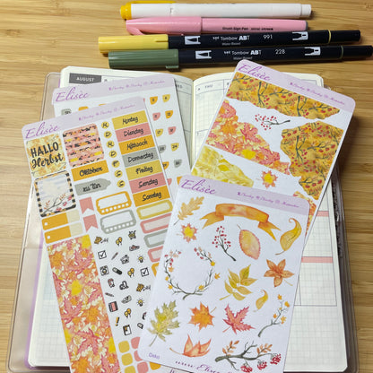 K0010_"FALL" Oktober 2025 Monatskit Hobonichi Weeks / Personal Planer / Bullet Journal