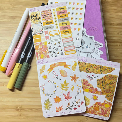 K0010_"FALL" Oktober 2025 Deko und Washi / Bullet Journal / Cousin / Weeks