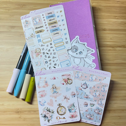K0011_"ALICE IM WUNDERLAND" November 2025 Deko und Washi / Bullet Journal / Cousin / Weeks