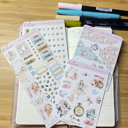K0011_"ALICE IM WUNDERLAND" November 2025 Monatskit Hobonichi Weeks / Personal Planer / Bullet Journal
