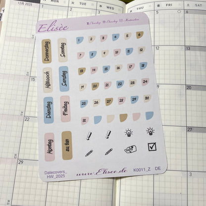 K0011_"ALICE IM WUNDERLAND" November 2025 Datecovers / Bullet Journal / Cousin / Weeks