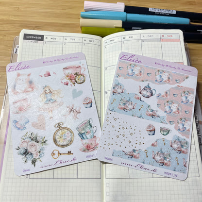K0011_"ALICE IM WUNDERLAND" November 2025 Deko und Washi / Bullet Journal / Cousin / Weeks