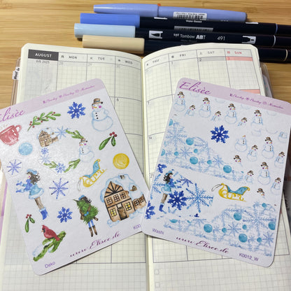 K0012_"CHRISTMAS TIME" Dezember 2025 Deko und Washi / Bullet Journal / Cousin / Weeks