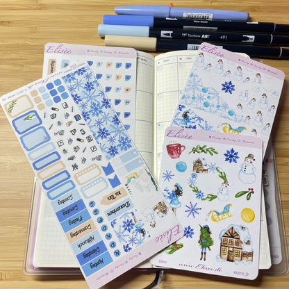 K0012_"CHRISTMAS TIME" Dezember 2025 Monatskit Hobonichi Weeks / Personal Planer / Bullet Journal