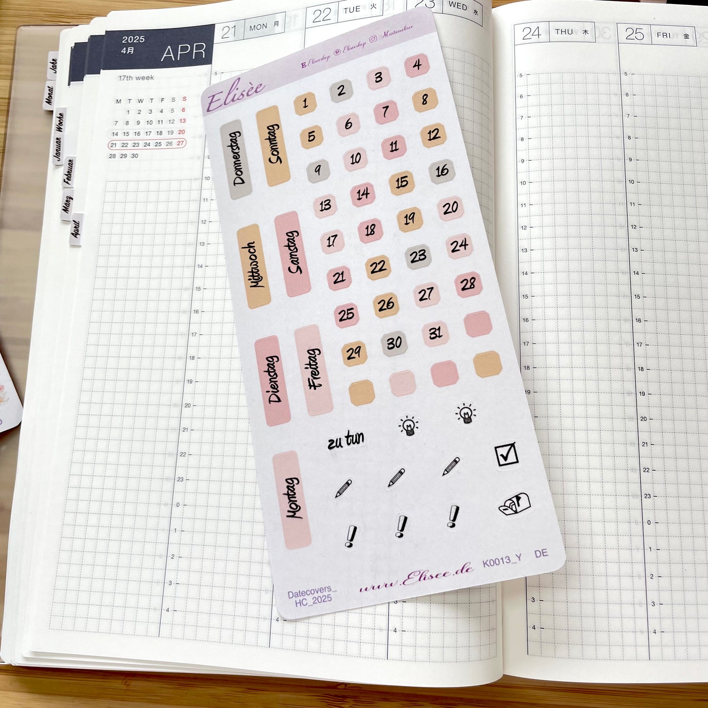 K0013_"BIRTHDAY UNICORN" 2025 Datecovers / Bullet Journal / Cousin / Weeks